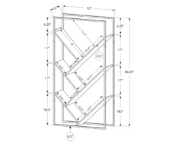 Dark Taupe 5-Shelf Slanted Bookcase 9 Dark Taupe 5-Shelf Slanted Bookcase -COSCO Store 810512986 3