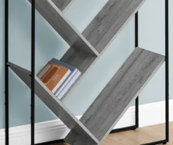 Gray 5-Shelf Slanted Bookcase 10 Gray 5-Shelf Slanted Bookcase -COSCO Store 810512987 4