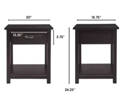 Baily Black Nightstand -COSCO Store 810513516 4