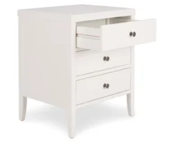 White Finley Wood 3-Drawer Nightstand 24 White Finley Wood 3-Drawer Nightstand -COSCO Store 810513520 6