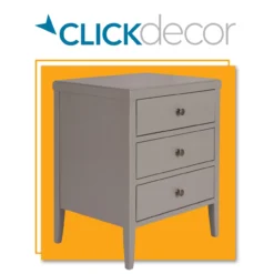 Gray Finley Wood 3-Drawer Nightstand -COSCO Store 810513522