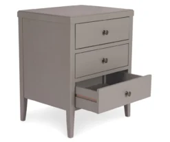 Gray Finley Wood 3-Drawer Nightstand -COSCO Store 810513522 3