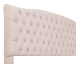 French Blush Pink Celeste Upholstered Queen Headboard -COSCO Store 810513529 4