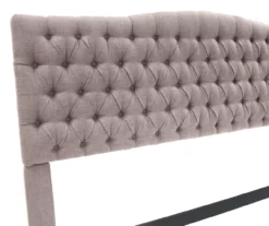 Brown Upholstered Linen King Headboard -COSCO Store 810513534 2