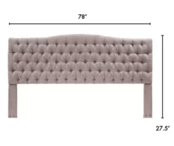Brown Upholstered Linen King Headboard -COSCO Store 810513534 4