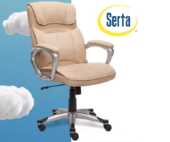 Fawn Tan Linen Executive Office Chair -COSCO Store 810513549