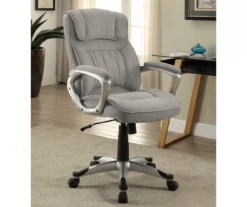 Glacial Gray Linen Executive Office Chair -COSCO Store 810513550 3