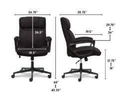 Hannah Charcoal Gray Microfiber Office Chair 40 Hannah Charcoal Gray Microfiber Office Chair -COSCO Store 810513553 3