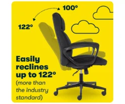 Hannah Charcoal Gray Microfiber Office Chair 28 Hannah Charcoal Gray Microfiber Office Chair -COSCO Store 810513553 A0 8