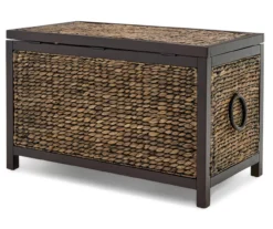 Rustic Black Wicker Storage Trunk -COSCO Store 810513555 13