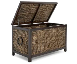 Rustic Black Wicker Storage Trunk -COSCO Store 810513555 4