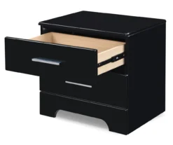 Black Hudson 2-Drawer Wood Nightstand -COSCO Store 810513557 5