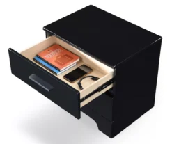 Black Hudson 2-Drawer Wood Nightstand -COSCO Store 810513557 7