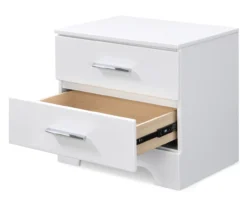 White Hudson 2-Drawer Wood Nightstand 20 White Hudson 2-Drawer Wood Nightstand -COSCO Store 810513558 6