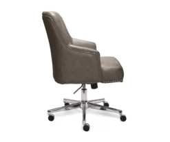 Leighton Gray Memory Foam Bonded Leather Office Chair -COSCO Store 810513560 12