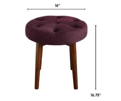 Penelope Eggplant Tufted Stool 12 Penelope Eggplant Tufted Stool -COSCO Store 810513574 3