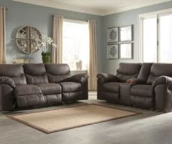 Boxberg Teak Faux Leather Reclining Sofa -COSCO Store 810519659 810519658 2