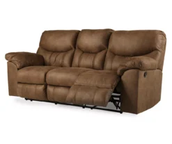 Boxberg Bark Faux Leather Reclining Sofa -COSCO Store 810519664 1