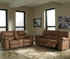 Boxberg Bark Faux Leather Reclining Sofa -COSCO Store 810519664 810519667 1 1