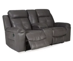 Jesolo Gray Reclining Console Loveseat -COSCO Store 810519670 1