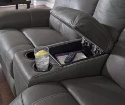 Jesolo Gray Reclining Console Loveseat -COSCO Store 810519670 3