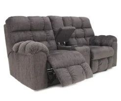Acieona Slate Reclining Console Loveseat -COSCO Store 810519689 1