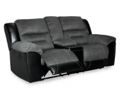 Earhart Faux Leather Reclining Console Loveseat -COSCO Store 810519695 4