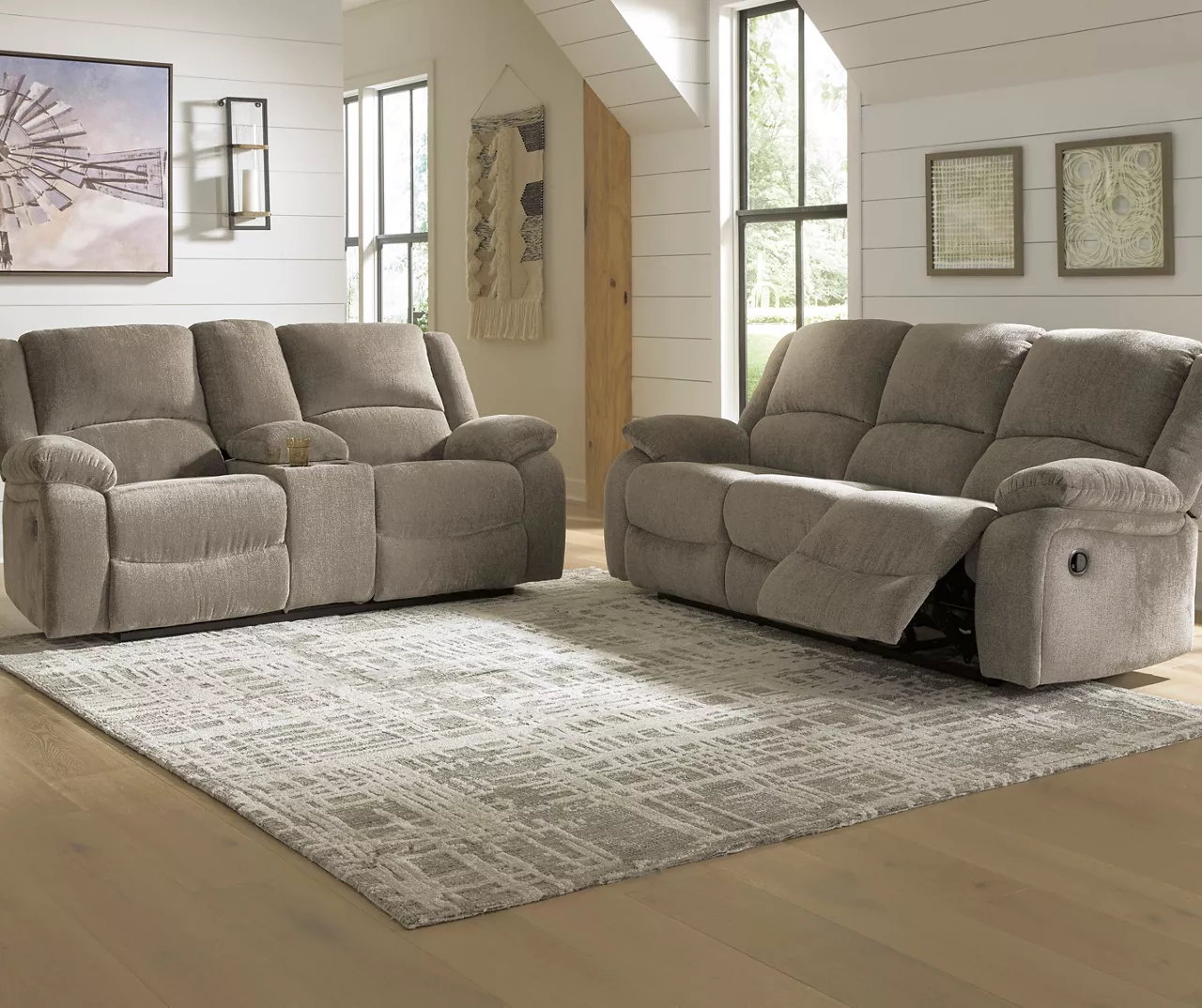 Draycoll Pewter Reclining Console Loveseat 6 Draycoll Pewter Reclining Console Loveseat - Image 4