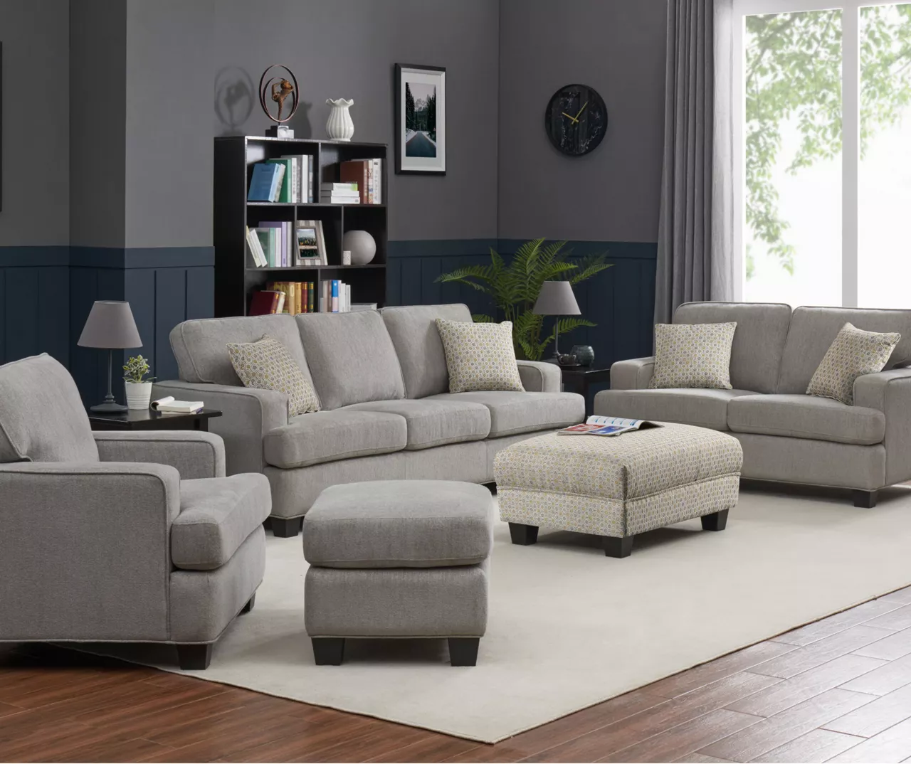 Rogers Vintage Gold Ottoman 4 Rogers Vintage Gold Ottoman - Image 2