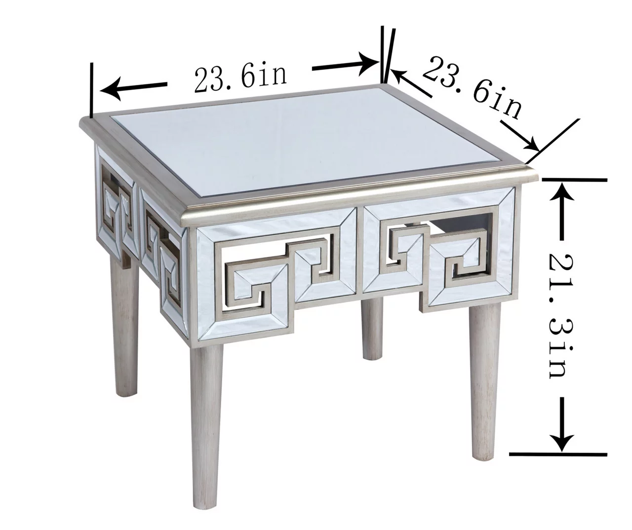 Shelton Silver Mirror End Table 8 Shelton Silver Mirror End Table - Image 6