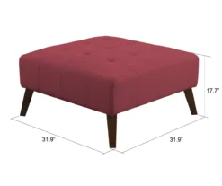 Jasper Brick Red Square Ottoman -COSCO Store 810519915 2