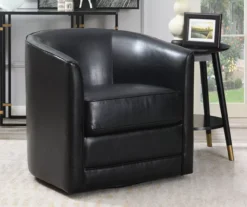 Hammond Classic Black Swivel Accent Chair -COSCO Store 810519935 7
