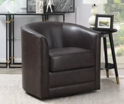 Willow River Hammond Faux Leather Swivel Accent Chair -COSCO Store 810519938 6