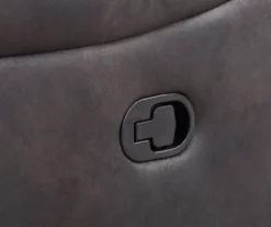 New Albany Dark Graphite Leather Look Micro Suede Swivel Reclining Glider -COSCO Store 810519941 3