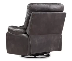 New Albany Dark Graphite Leather Look Micro Suede Swivel Reclining Glider -COSCO Store 810519941 9