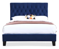 Decatur Navy Twin Upholstered Bed -COSCO Store 810519977 1