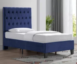 Decatur Navy Twin Upholstered Bed -COSCO Store 810519977 11