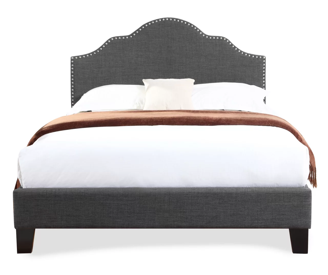 Lombard Charcoal Gray Full Upholstered Bed 4 Lombard Charcoal Gray Full Upholstered Bed - Image 2