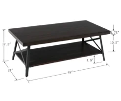 Pomona Espresso Brown Coffee Table -COSCO Store 810520050 3