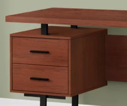 60" Cherry Woodgrain & Black Floating Desk 9 60" Cherry Woodgrain & Black Floating Desk -COSCO Store 810527325 3