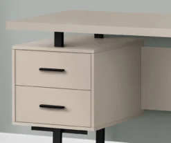 60" Taupe & Black Floating Desk 9 60" Taupe & Black Floating Desk -COSCO Store 810527326 3