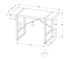 Monarch Paneled Metal Computer Desk -COSCO Store 810527342 10