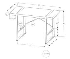 Monarch Paneled Metal Computer Desk -COSCO Store 810527346 5