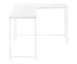 White Metal L-Shaped Corner Desk -COSCO Store 810527370 5