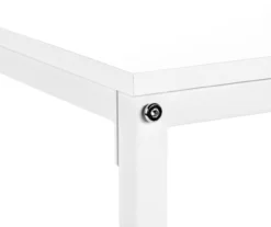 White Metal L-Shaped Corner Desk -COSCO Store 810527370 7