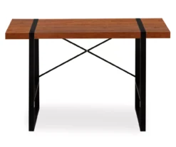 Cherry Wood Look Thick Panel Computer Desk -COSCO Store 810533369 4