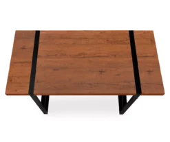 Cherry Wood Look Thick Panel Computer Desk -COSCO Store 810533369 5