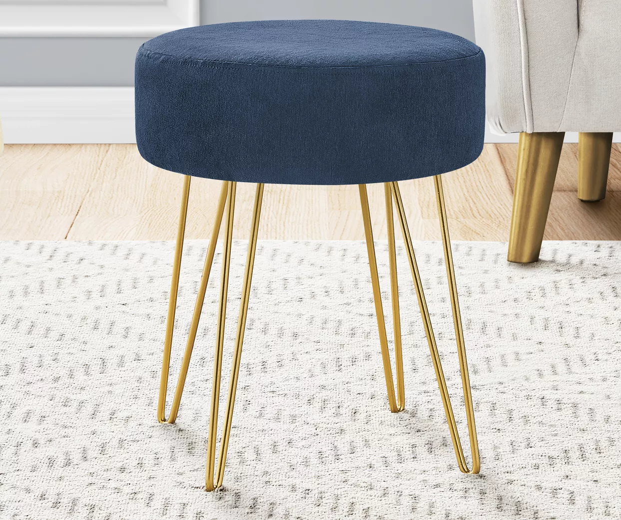Hairpin Leg Upholstered Ottoman 11 Hairpin Leg Upholstered Ottoman - Image 9