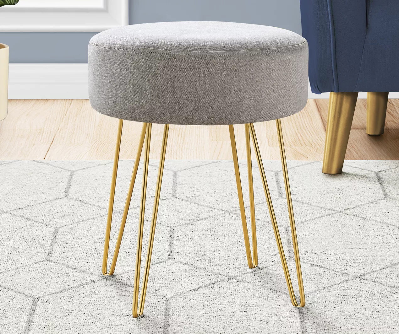 Hairpin Leg Upholstered Ottoman 15 Hairpin Leg Upholstered Ottoman - Image 13