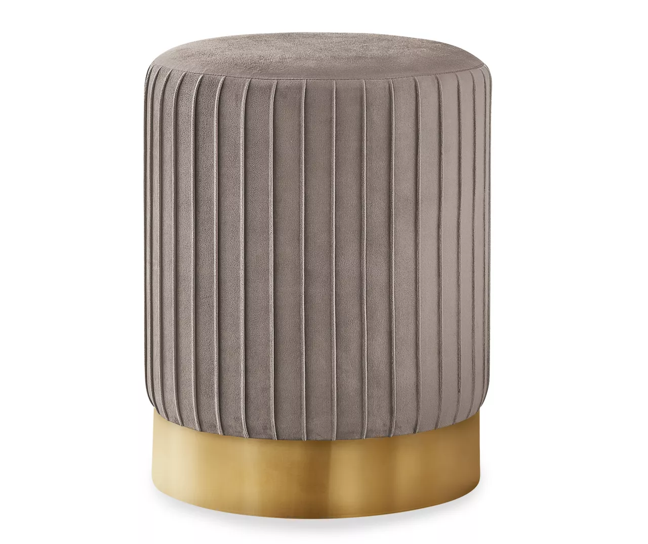 Pleated Velvet Upholstered Ottoman 6 Pleated Velvet Upholstered Ottoman - Image 4